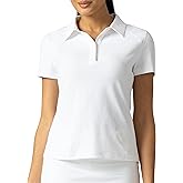 Colorfulkoala Women's Golf Shirts Short Sleeves Tennis Polo with Collar Athletic Shirt Quick Dry