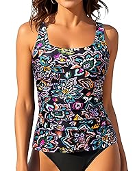 Aqua Eve Tankini Tops for Women Swimwear Top Only