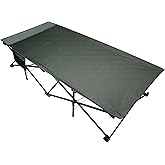 REDCAMP 39.4" W Extra Large Camping Cot for Adults 500lbs, Oversized Tall Sleeping Cots Heavy Duty, XXL Cots Portable for Outdoor Indoor Office, Dark Grey