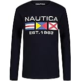 Nautica Boys' Long Sleeve Screen Print Graphic T-Shirt