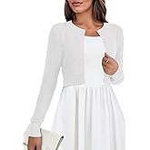 Halife Cropped Cardigan for Women Button Up Long Sleeve Sweater Cardigans Dressy Casual Bolero Shrug for Dresses,S-XL
