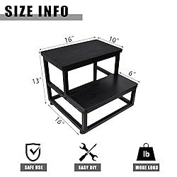 SZLHANJZ Step Stool, Bedside Steps for High Beds