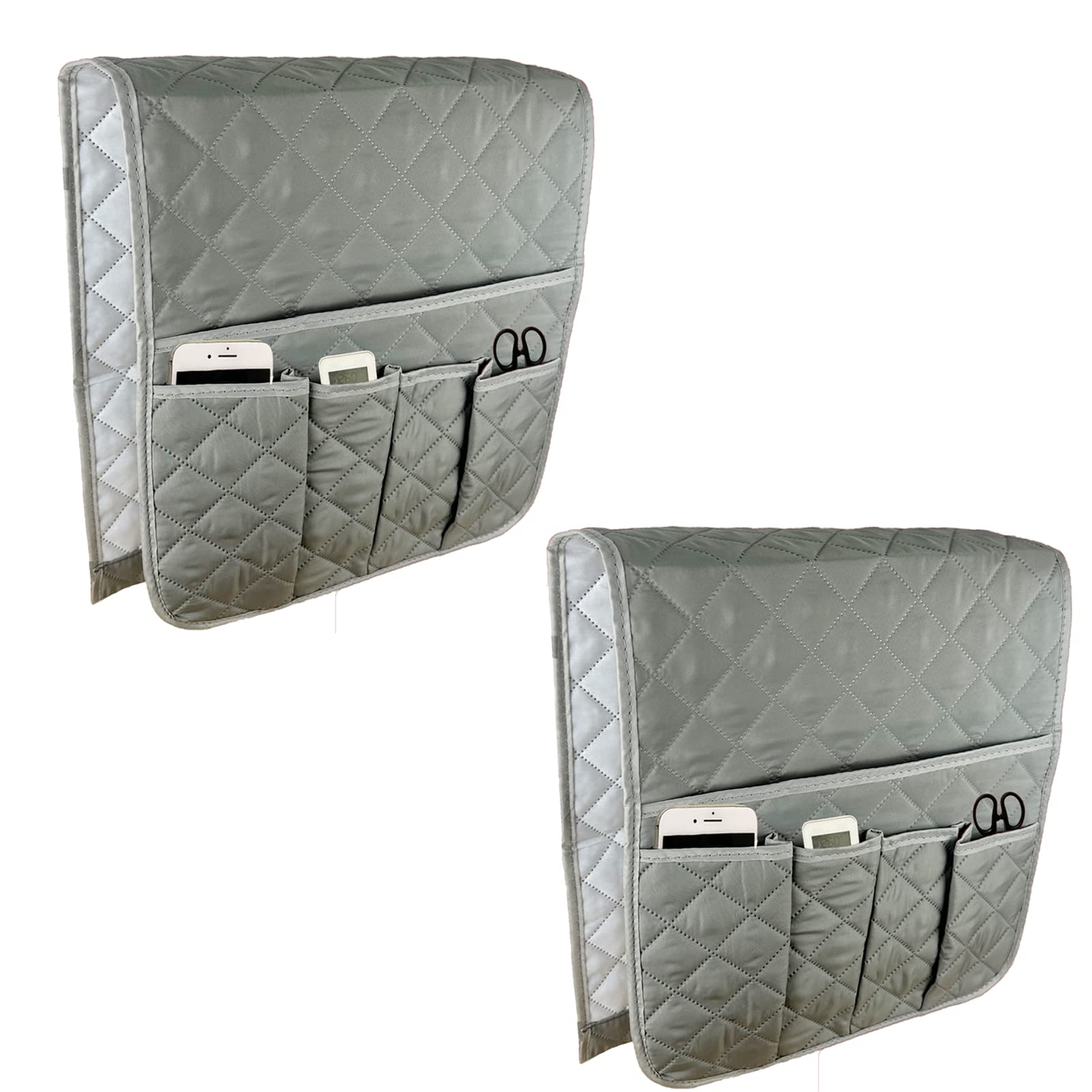 BEISIJIA Sofa Armrest Organiser Hanging Caddy Storage Bag Couch Chair TV Remote Control Holder Armchairs Couch Organiser for Cellphone Book Magazines Glasses Drinker Snacks, Space Saver Bag