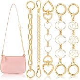 TINKRSTUFF 5Pcs Gold Bag Extender Chain (Stylish Multishapes) | Purse Extender Chain Bag Strap Extender for Handbags Crossbag Shoulder Bag Metal Chain Replacement Straps for Backpack Wallet