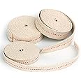HuaArt 19.5 Foot /3 Rolls Oil Lamp Wick, 1/2 Inch Oil Lantern Wick, 3/4 Inch Flat Cotton Wick, 7/8 Inch Oil Lamp Wicks Burner with Stitch, 6.5 Feet per Roll