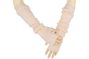 Farlenoyar Warm Cashmere Long Arm Gloves for Women Cozy Winter Fingerless Gloves Soft Arm Warmers,Great Holiday Gift