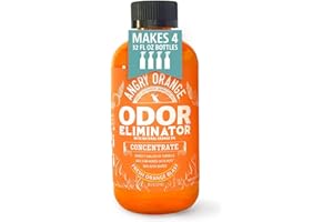 Angry Orange Pet Odor Eliminator for Home - 8oz Dog and Cat Pee Smell Remover for Carpet, Grass, Tile and Furniture - Citrus Concentrate, Makes 128oz of Liquid