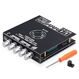 Bluetooth Amplifier Board, ZK-HT21 2.1 Channel 160W x 2+220W Subwoofer Stereo Mini Audio Power Amplifier Module TDA7498E HiFi Chips,BT USB AUX Input DC 15-36V for DIY Home Speakers