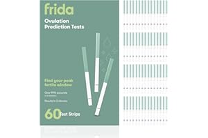 Frida Fertility at-Home Ovulation Test Kit, Easy-to-Use LH Test Strips for Ovulation Prediction Fertility Tracker, 99% Accuracy, Find 2 Most Fertile Days to Conceive, 60 Count