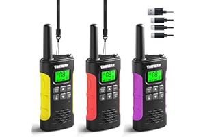 Tokwak Lot de 3 émetteurs-récepteurs pour enfants et adultes, radios bidirectionnelles rechargeables longue portée pour le ca