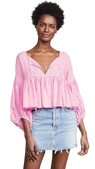 beaumont mews cropped peasant top