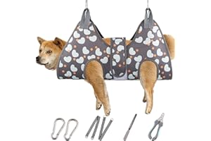 ATESON Dog Grooming Hammock with Nail Clippers/Nail Trimmers, Dog Grooming Harness for Nail Trimming, Pet Grooming Sling Helper for XL Large Dogs