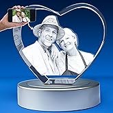 zeiniyio 3D Crystal Photo, Christmas Personalized Gifts for Women, Wife,Mom,Him, Customized Anniversary,Birthday, Couples Gifts, Custom Photo Gift