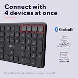 Trust Vaiya Wireless Keyboard Bluetooth 2.4 GHz UK Layout Numpad Multi-Device view 4