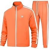 BASICDOT Men's Tracksuits Set Long Sleeve Causal Full Zip Running Sports Sweatsuit for Men 2 Piece Outfits