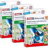 tesa Powerstrips Poster Double-Sided 200 g Holds 60 Pack Clear