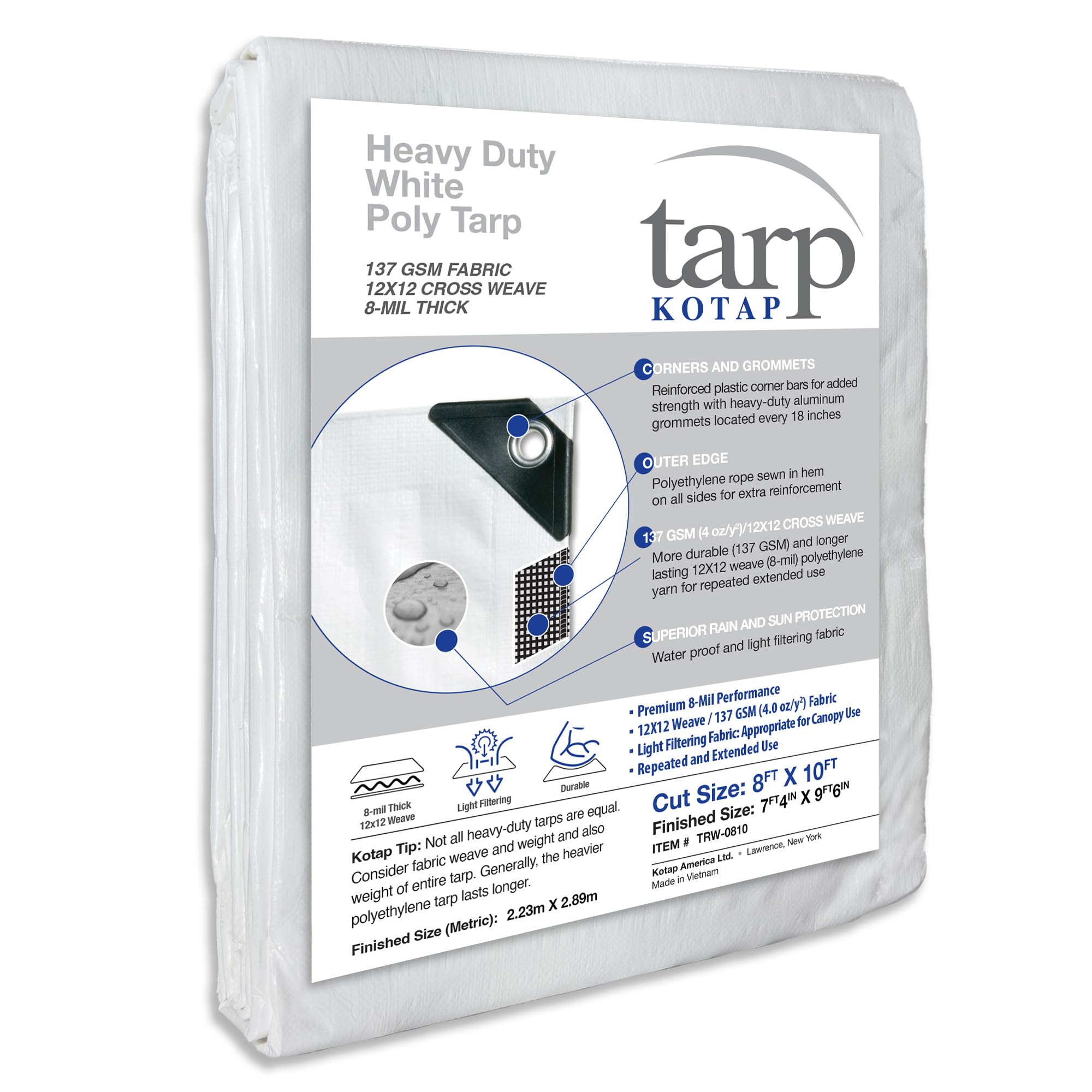 Kotap 8 x 10 Ft. Heavy-Duty Protection/Coverage
