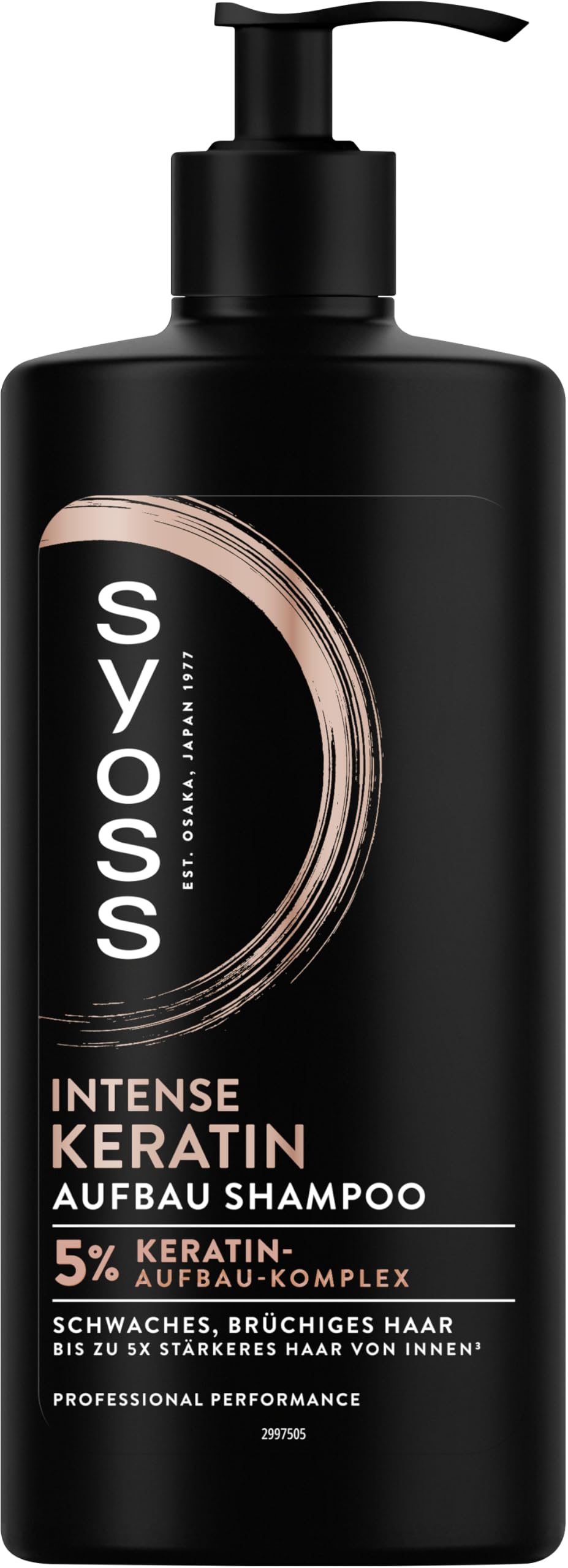 Syoss Keratin Shampoo (440 ml), Blue Lotus & Amino Complex Formula for Weak and Brittle Hair, Fills and Smooths Hair Fibre