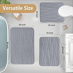 Buganda Memory Foam Bathroom Rug Mat 59x17, Extra