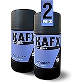 KAFX Body Pear Petals Natural Deodorant for Women and Men - Aluminum-Free, Long-Lasting Odor Control, Coffee-Infused Oil for Enhanced Protection, Sweet Pear & Floral Scent, 2 Pack, 2.65 oz/75 g