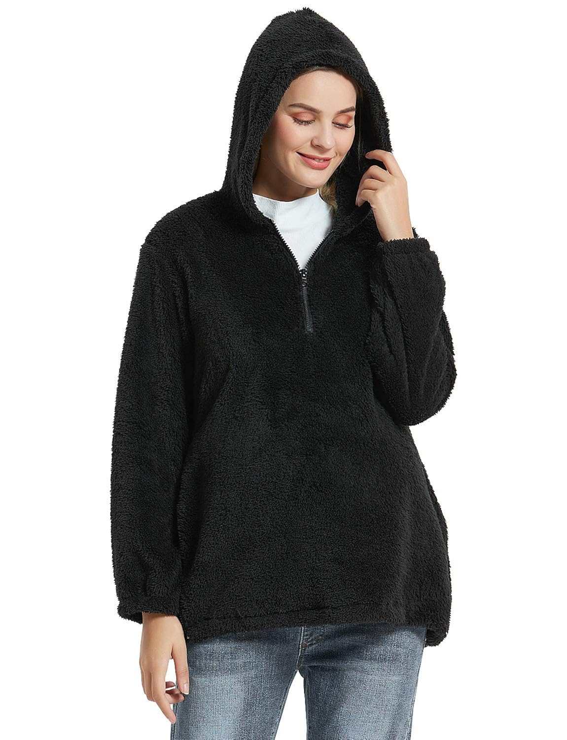 pullover fuzzy jacket