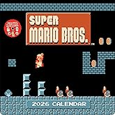 Super Mario Bros. 8-Bit Retro 2026 Wall Calendar + 6 Bonus Die-cut Notecards