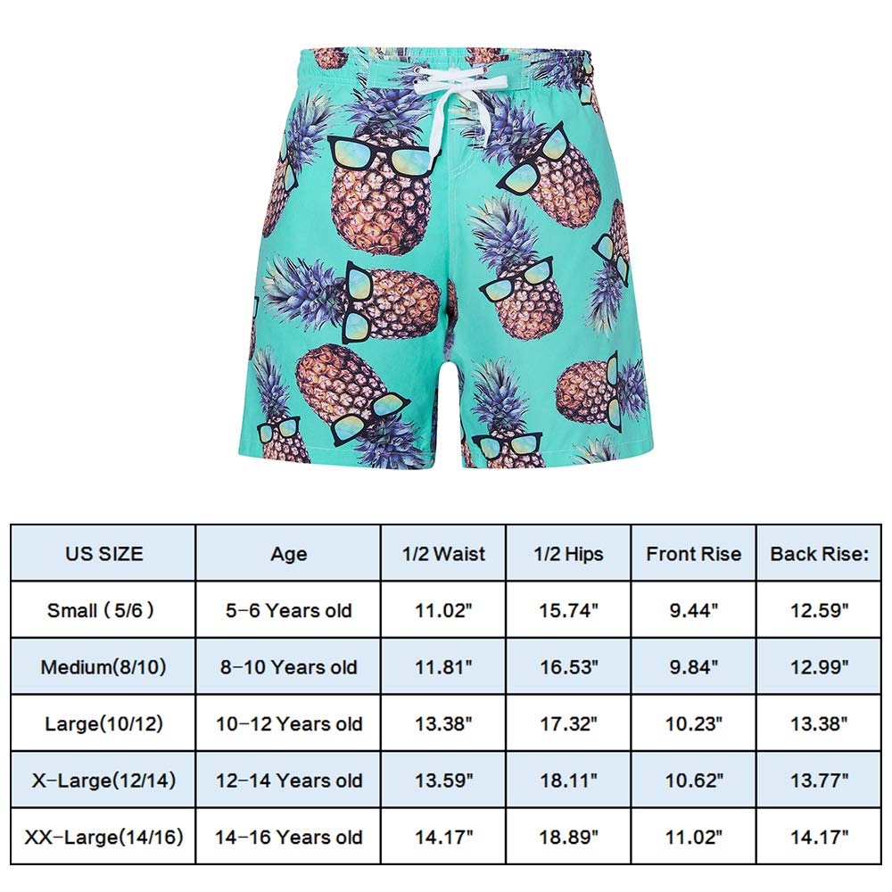 NICOMIDEA Boys Swim Shorts Pizza Cat Swim Trunks Bathing Suits Kids Swimsuit Swim Shorts with Mesh Lining Size 8