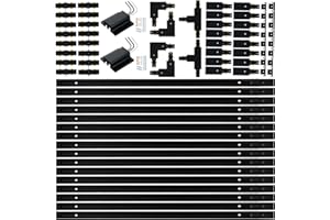 52FT H Track Lighting Rail Kit, Zanixor Black H Type Track Lighting Rails with Floating Canopy Connector, I&L&T Connector, End Caps and Live End Feed for 120V H Style 3-Wire Track Heads