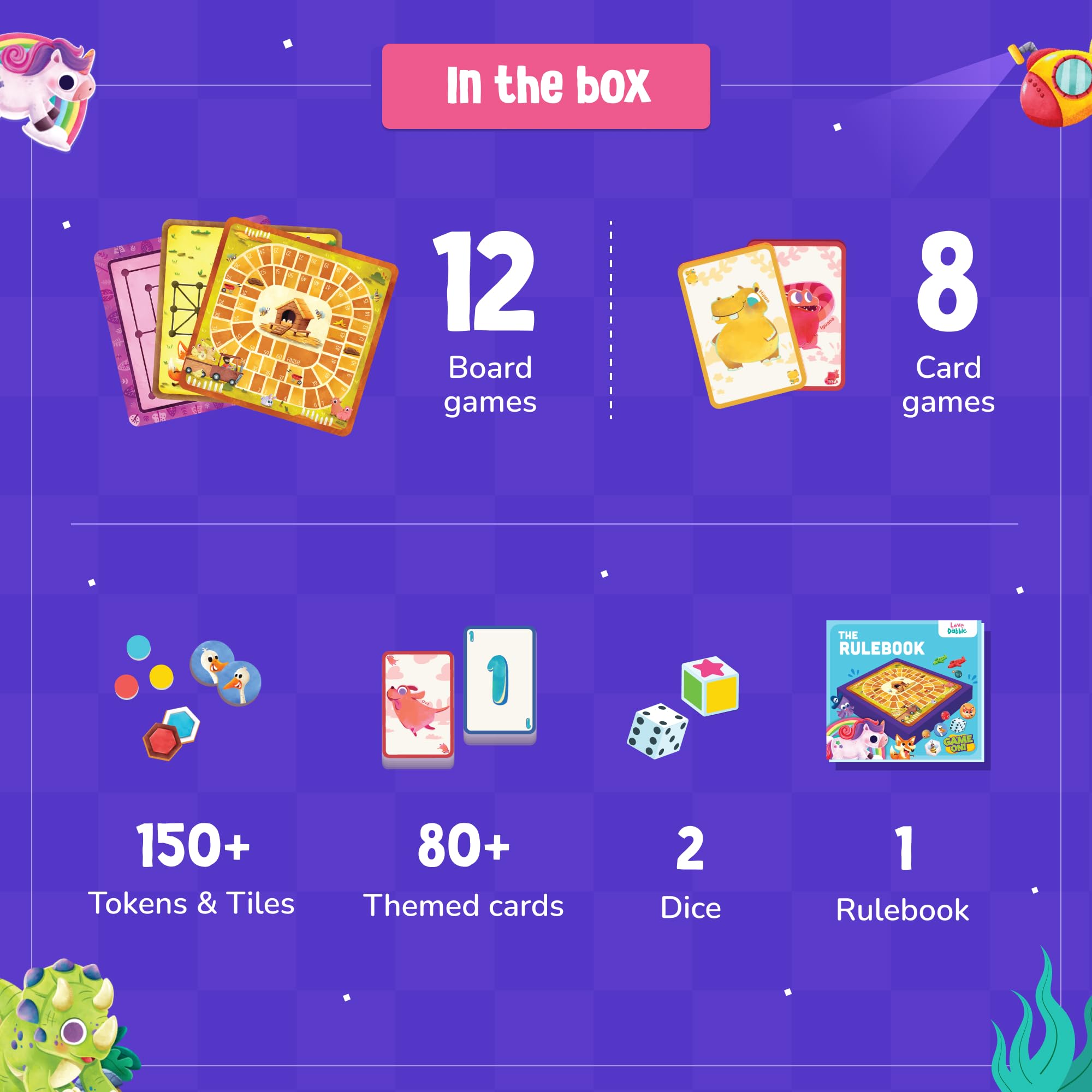 Board Game Extravaganza, 20 in 1 Board Games for Family & Kids Dive