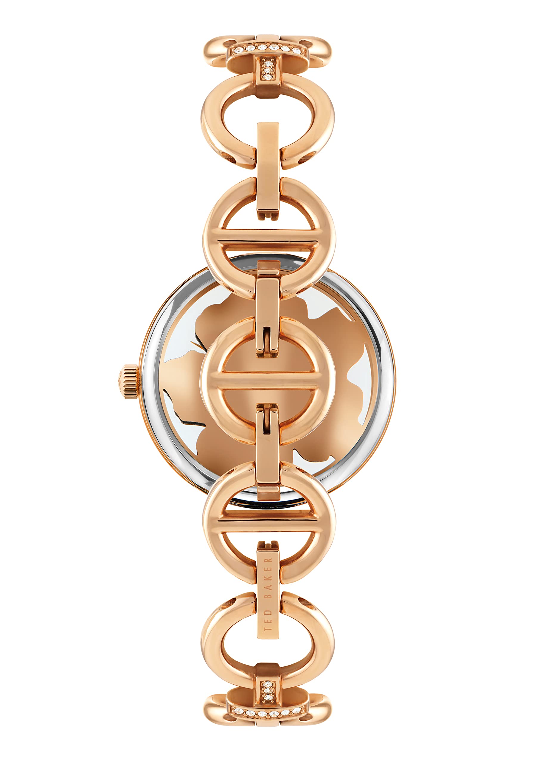 Ted Baker Ladies Stainless Steel Rose Gold Chain Bracelet Watch (Model: BKPLIS3019I)