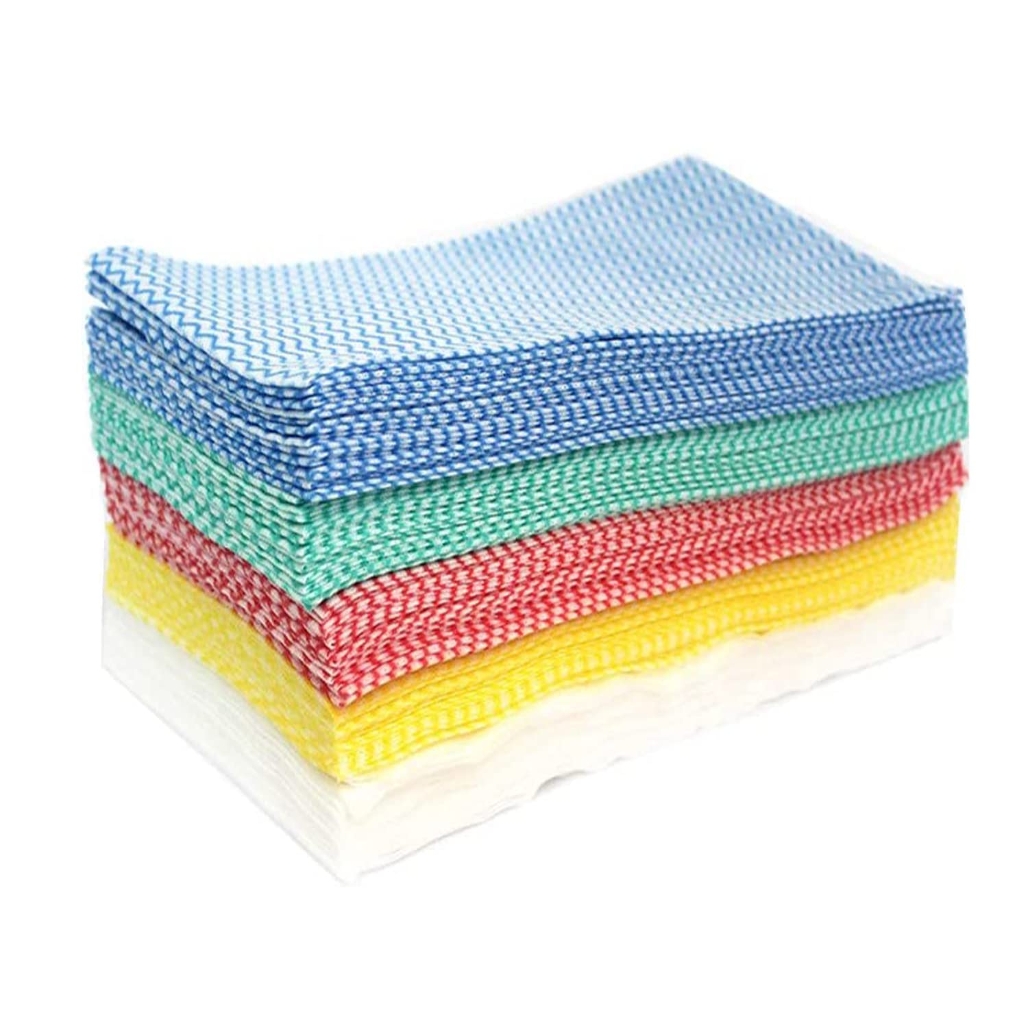 JINYU Reusable J Cloths, Kitchen towels of cloth, Disposable Cleaning Cloth, Kitchen Dish Cloth Dish Towels, Big Size 13x23.62 Inch, Dry Quickly, 5 Color, Total 60 Pack