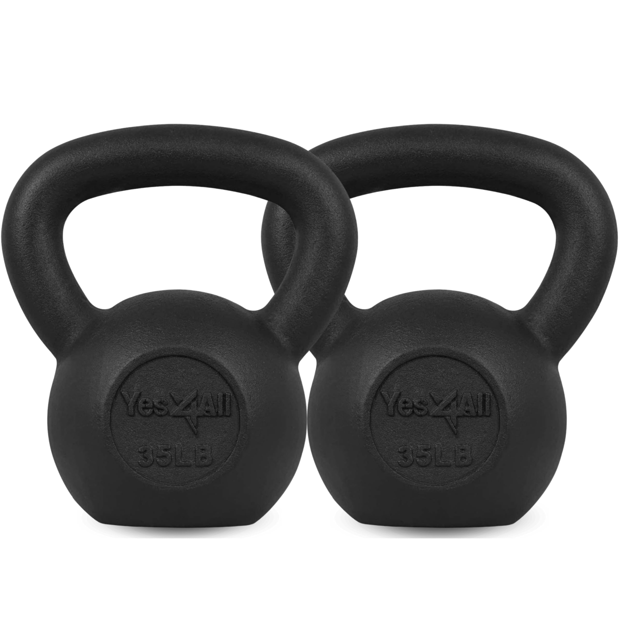 View 1 of ***MISSING 1 KETTLEELL***
Yes4All 35lb Kettlebell Set of 2 Cast Iron for Dumbbell Weights Exercises, Gym, Fitness, Full Body Workout Equipment Push up, Grip and Strength Training
