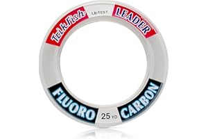 TrikFish Fluorocarbon Leader Fishing Line - Trik Fish Leader Material - Saltwater & Freshwater Fishing Line - Clear, Virtually Invisible - High Strength & Abrasion Resistance - 15-100 Lb Test Spool