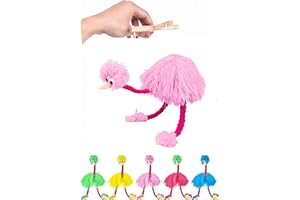 LOPHNG 【3 Days Local Delivery】 Ostrich Marionette Puppet,Ostrich String Puppet，Exercise Hand-Brain Balance，Marionette Puppets，Exercise Children's Coordination Ability (Pink Ostrich)