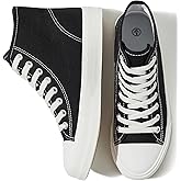 Uoidru High Top Sneakers for Women Canvas Shoes White Canvas High Tops Women Casual Shoes Lace Up Fashion Sneakers