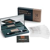 Marie-Jos&eacute; Duo Eyebrow Powder Kit &ndash; Taupe Brown (Dark Blonde) &amp; Light Brown | 2 Blendable Shades | Waterproof | 6 Stencils, Dual-Ended Brush &amp; Mirror