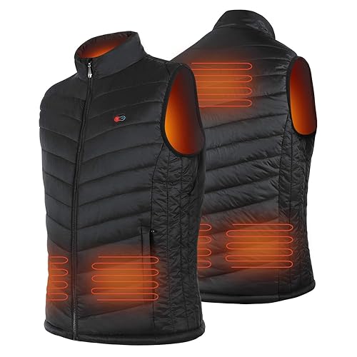 BIAL Mens Heated Vest, Lightweight Heated Vest for Men with