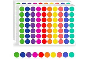 DREECY 4200 Pcs Colored Dot Stickers, 3/4 inch Round Color Coding Labels, Circle Stickers Labels Sticky Dots Stickers for Toddlers, Organization in Office, Classroom, Home Teaching Events, Garage Sales Etc
