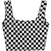 SOLY HUX Women's Graphic Print Spaghetti Strap Casual Summer Workout Cami Crop Tank Tops