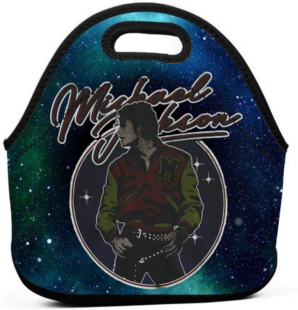 Heyuchuan Michael Jackson Mj Thriller Portable Lunch Bag Bento Insulated Boxes Picnic Travel Tote Pouch