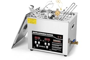ACMESONIC - 10L Ultrasonic Cleaning Machine Digital Ultrasonic Parts Cleaner with Timer 40kHz SUS 304 Stainless Steel Lab Son