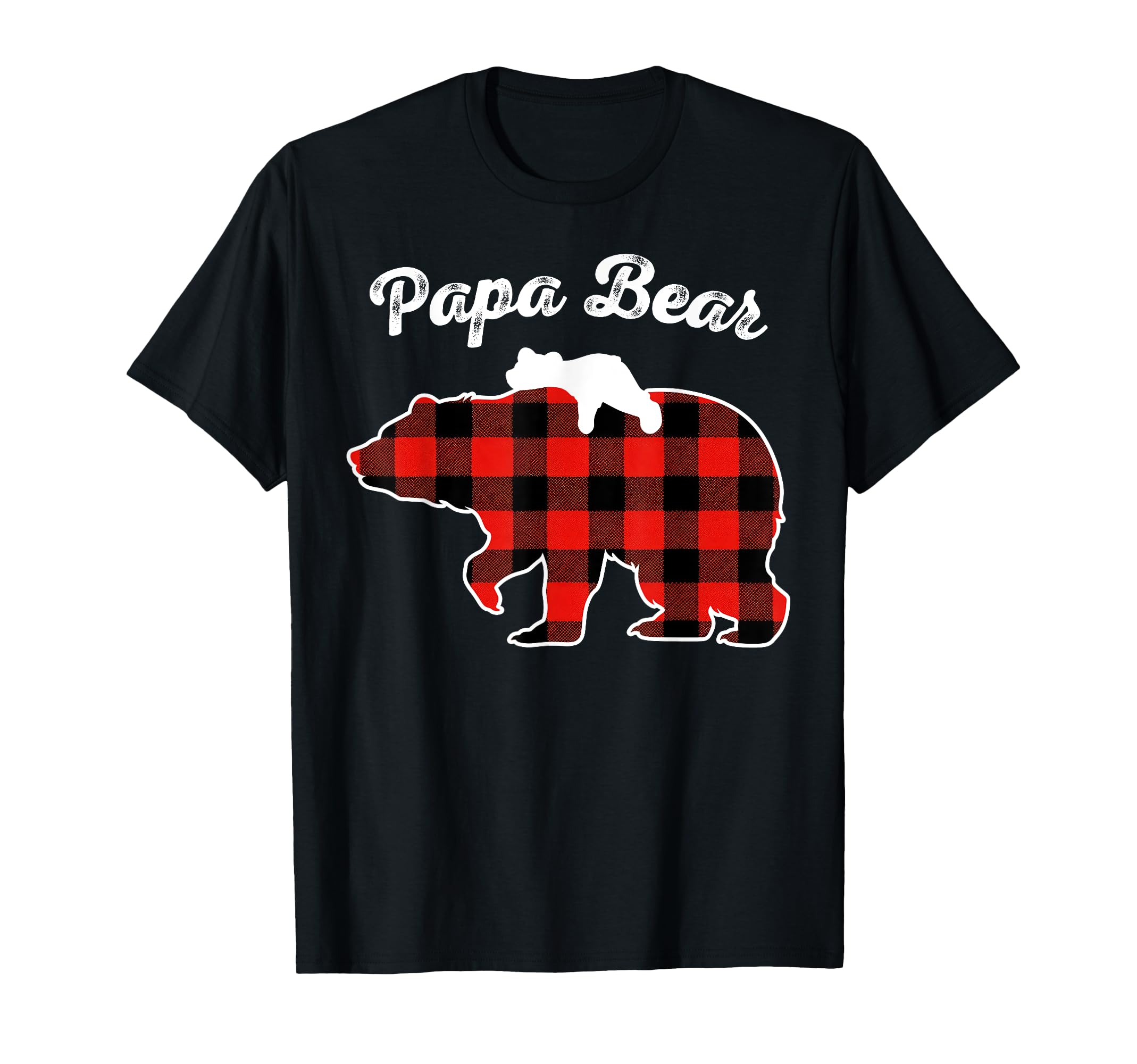 Photo 1 of Papa Bear Flannel Red Plaid Pajama Family Matching XMAS T-Shirt