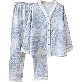 Vhitler Linen Set Coquette Womens Pajamas Set Summer Lounge Sets for Women Old Money Aesthetic