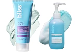 Bliss Micro Magic Microdermabrasion Scrub & Fab Foaming 2-in-1 Cleanser | Exfoliating Face Scrub + Gentle Cleanser Duo for Smooth, Glowing Skin | Pore Refining & Deep Cleansing Skincare Set