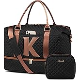 LOVEVOOK Travel Duffle Bag,Weekender Bags for Women with Shoe Compartment，Carry on Overnight Bag with Toiletry Bag,Gym Duffel Bag with Wet Pocket, Hospital Bags for Labor and Delivery