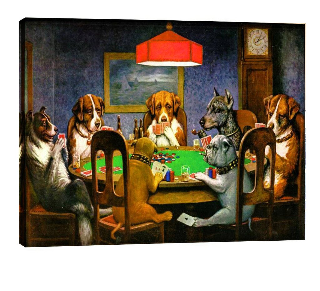 EliteartDogs Playing Poker by Cassius Marcellus Coolidge Oil Painting