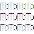 TANGLONG Sublimation Mugs 11 oz Sublimation Cups Bulk Coffee Mugs Tazas Para Sublimar 6 Assorted Colors Set of 12