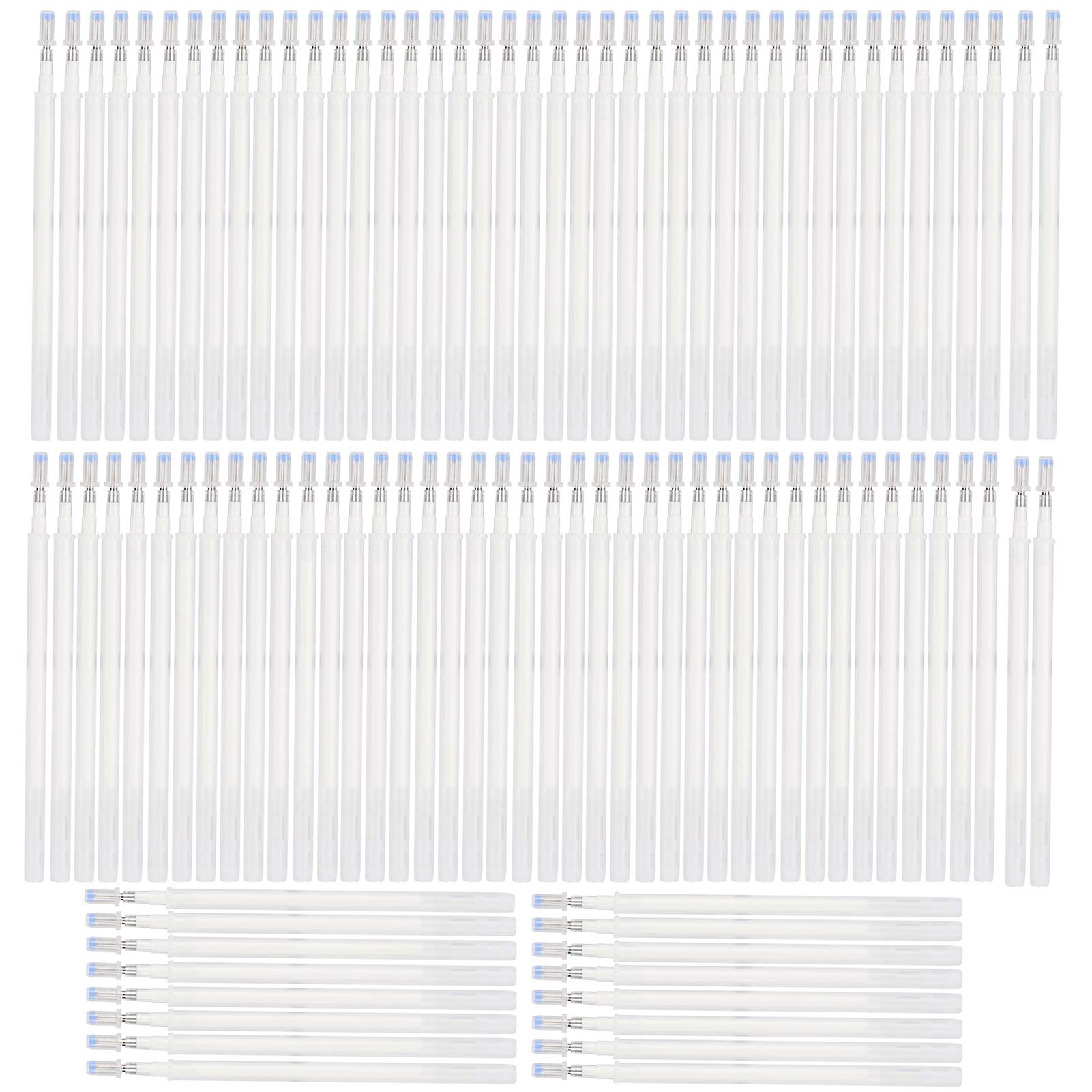 100Pcs Fabric Marker Pen Refill, Heat Erasable Refills Fabric Marker Pen for Quilting Sewing, Dressmaking, Fabrics, DIY Leather Accessory(White)