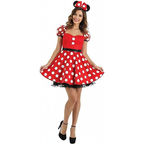 open lace back dress Amazon.com: Party City Minnie Mouse Costume for Women - Disney Costume  Includes Dress, & Minnie Ear Headband