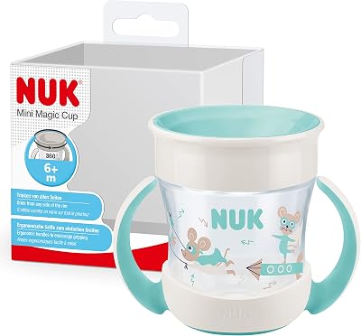 NUK Mini Magic Cup Sippy Cup 360° Anti Spill Blue Mouse 160 ml 6+ Months